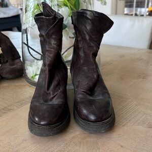 A.S 98 brown Tremont wedge Leather Boots